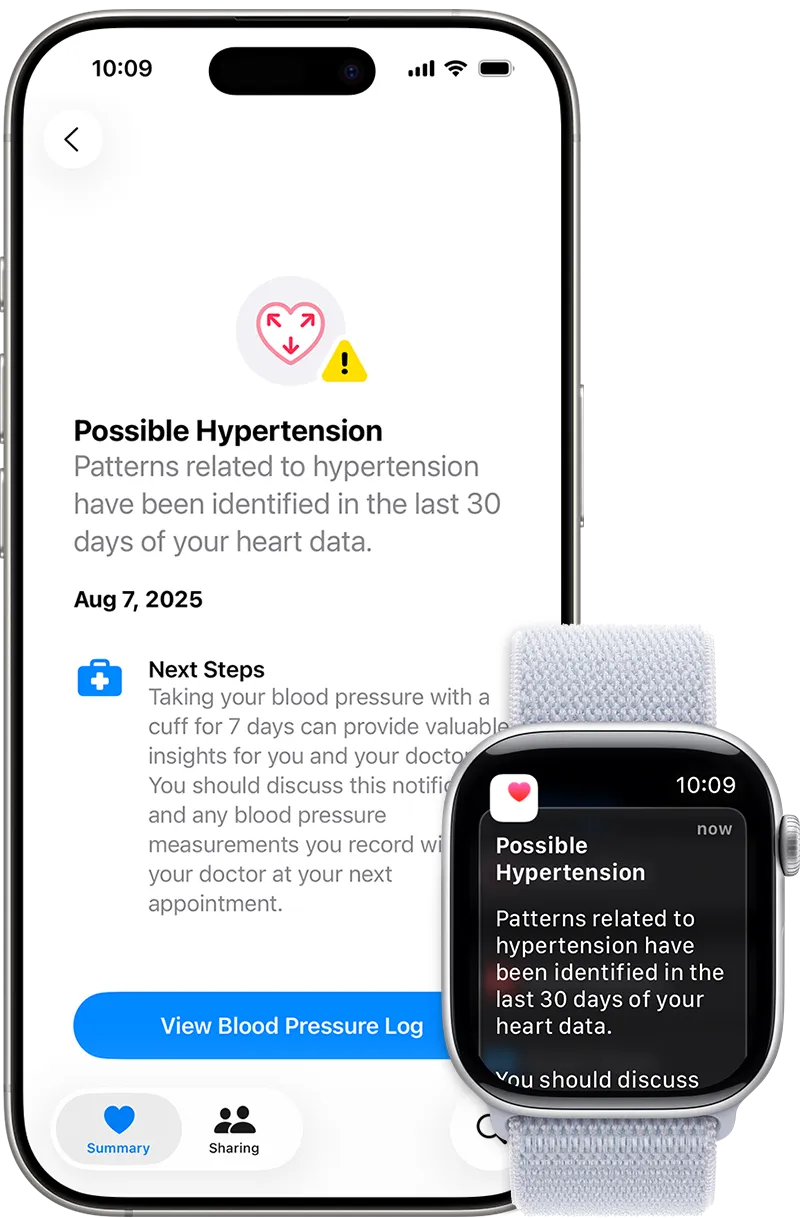 hypertension notification on Apple Watch
