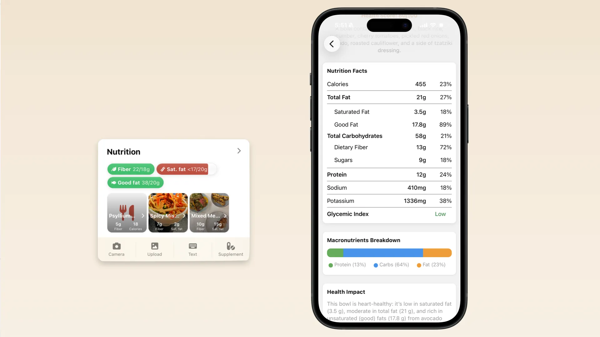 Nutrition fact generator